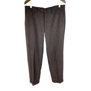 J. Crew (Fits 35x33) Classic Creased Trouser in Japanese Wool Brown Cuffed‎